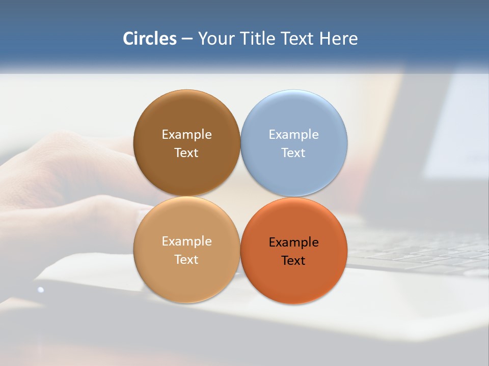 A Person Using A Laptop Computer On A Desk PowerPoint Template