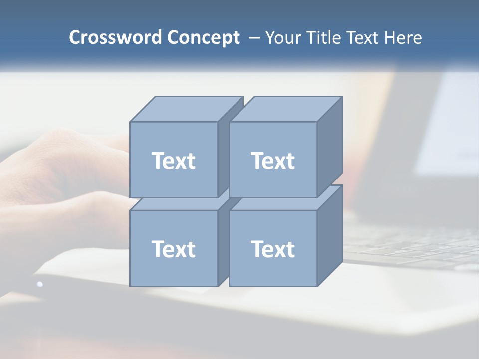A Person Using A Laptop Computer On A Desk PowerPoint Template