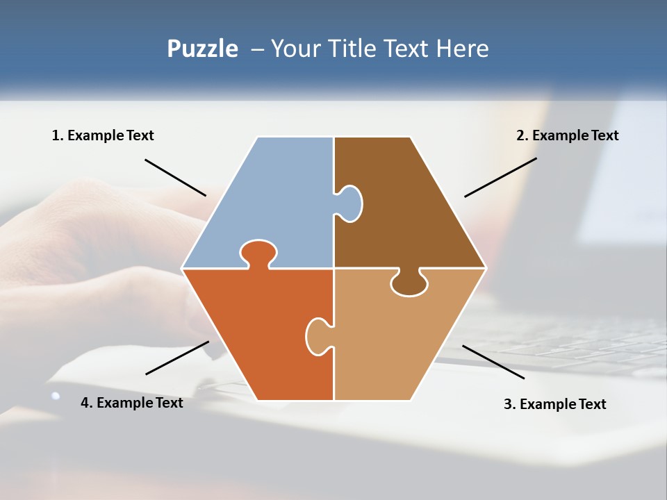 A Person Using A Laptop Computer On A Desk PowerPoint Template