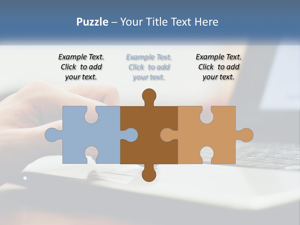 A Person Using A Laptop Computer On A Desk PowerPoint Template