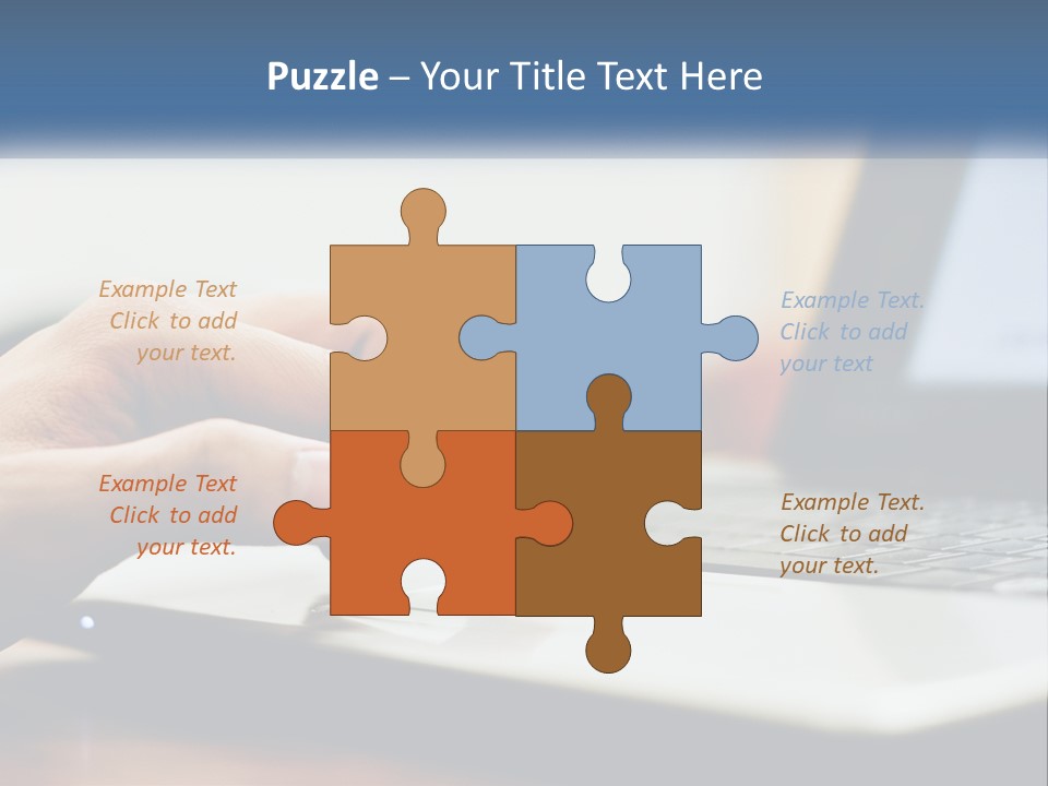 A Person Using A Laptop Computer On A Desk PowerPoint Template