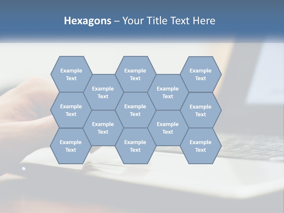 A Person Using A Laptop Computer On A Desk PowerPoint Template