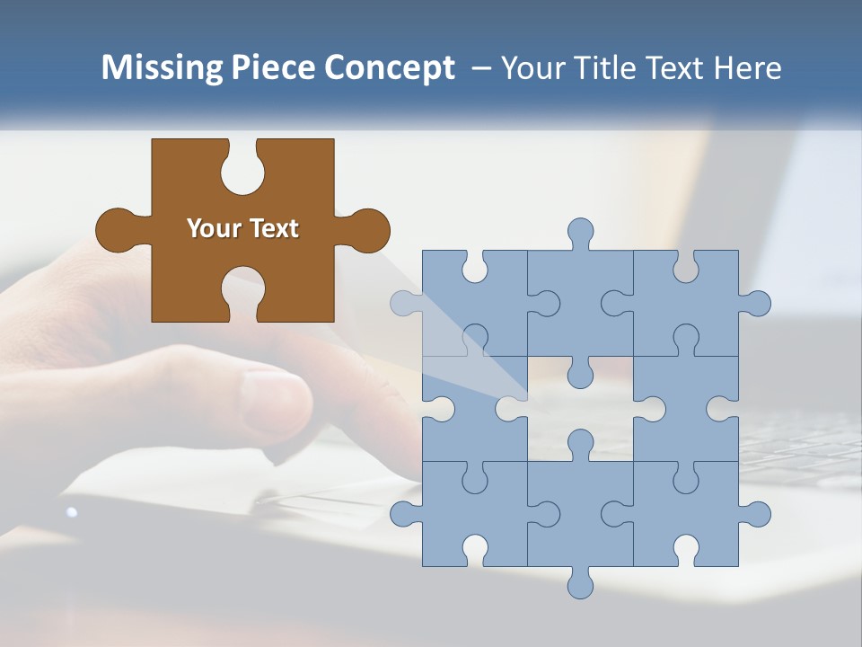 A Person Using A Laptop Computer On A Desk PowerPoint Template