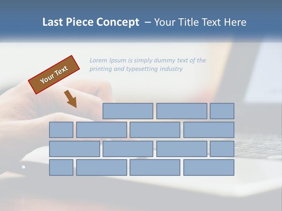 A Person Using A Laptop Computer On A Desk PowerPoint Template