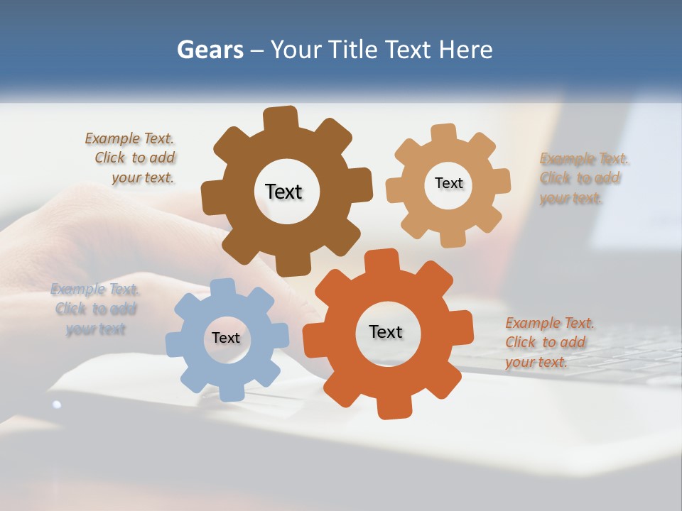 A Person Using A Laptop Computer On A Desk PowerPoint Template