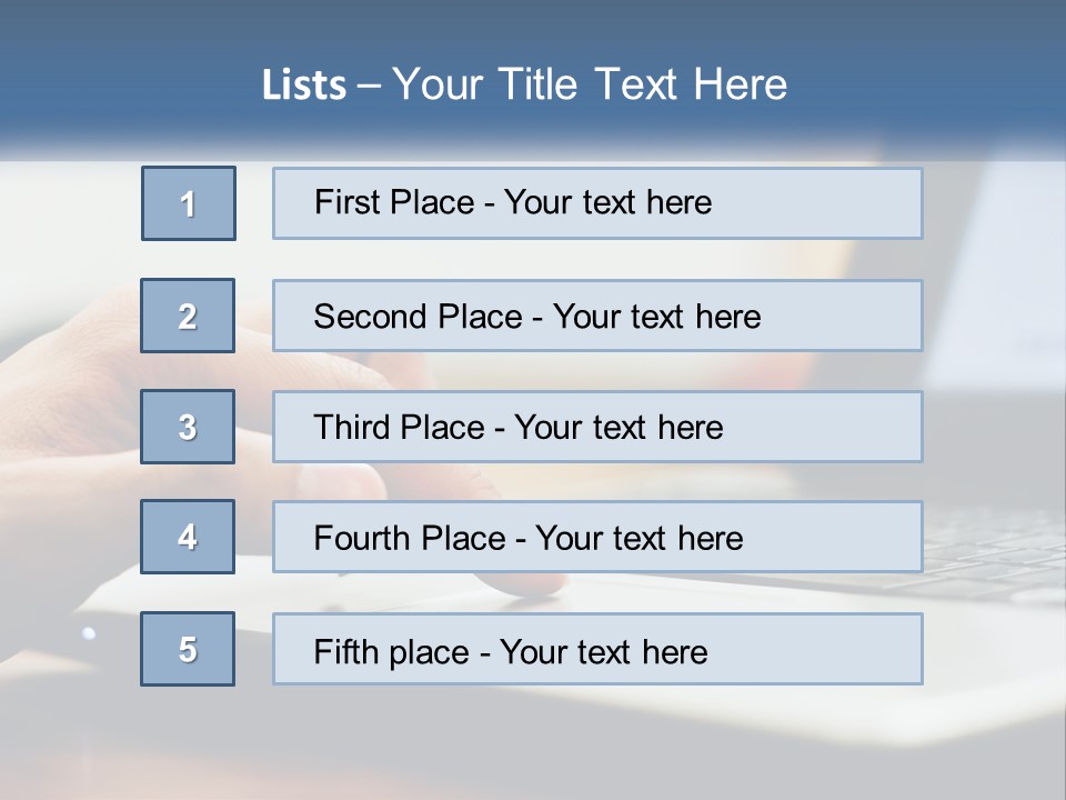 A Person Using A Laptop Computer On A Desk PowerPoint Template