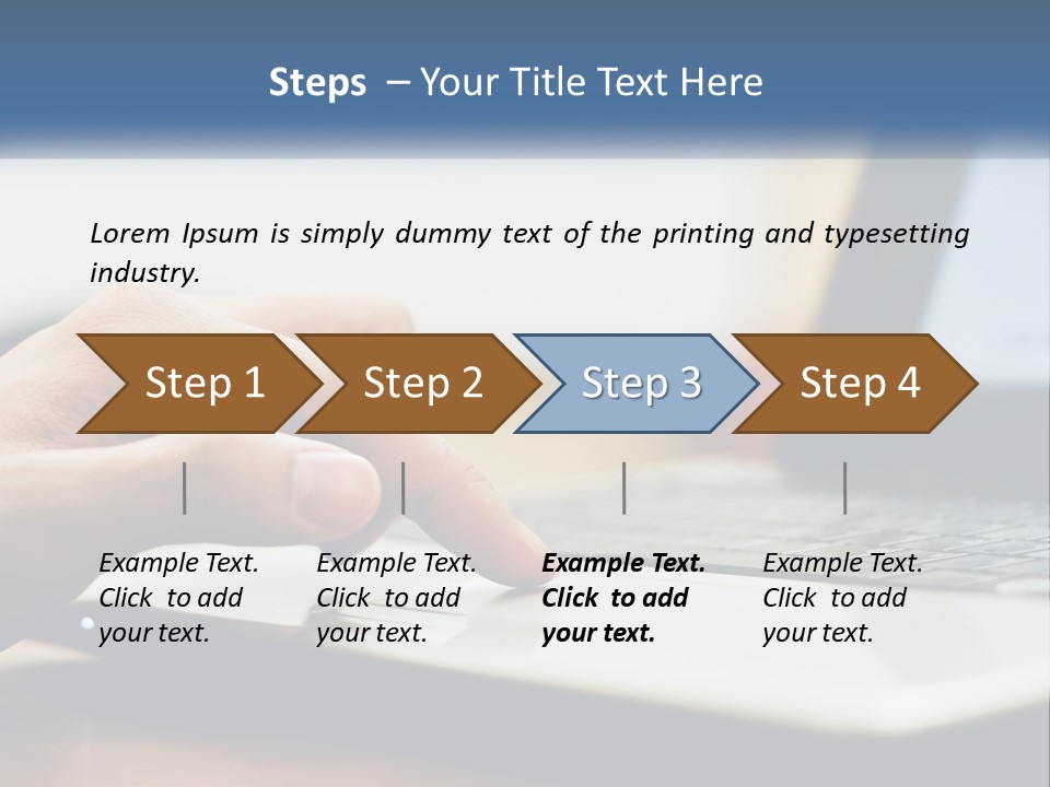 A Person Using A Laptop Computer On A Desk PowerPoint Template