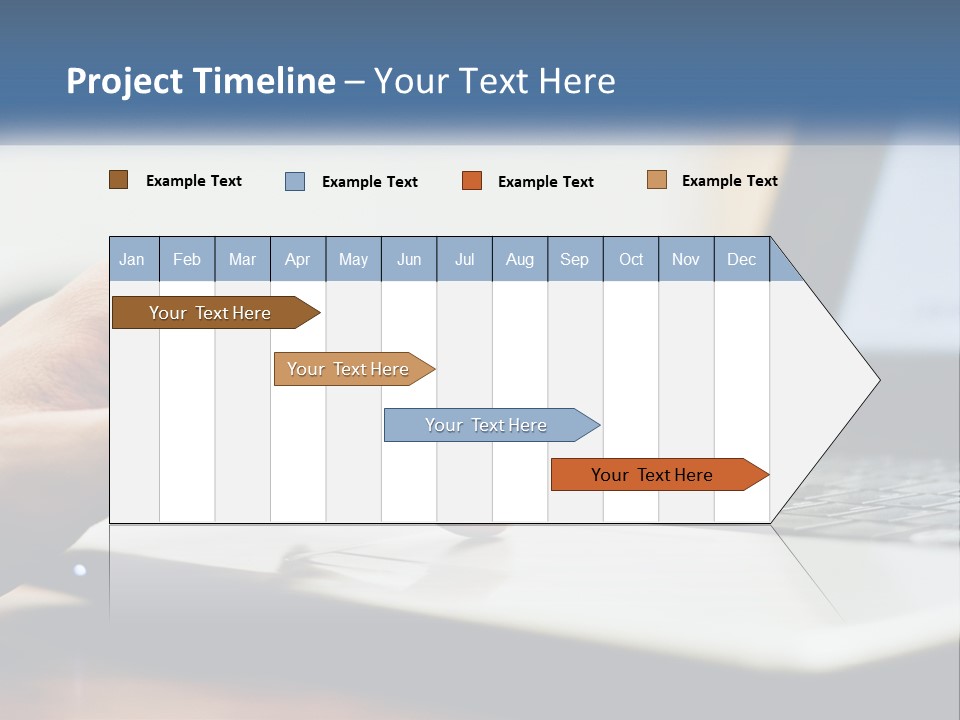 A Person Using A Laptop Computer On A Desk PowerPoint Template