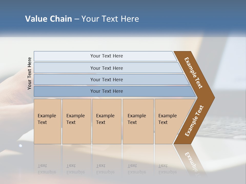 A Person Using A Laptop Computer On A Desk PowerPoint Template
