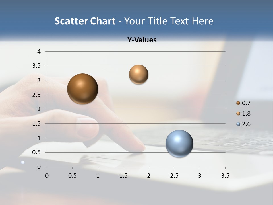 A Person Using A Laptop Computer On A Desk PowerPoint Template