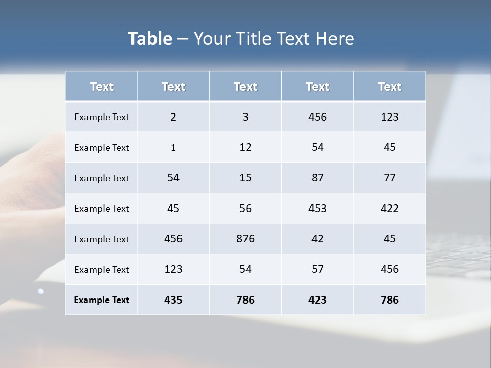 A Person Using A Laptop Computer On A Desk PowerPoint Template