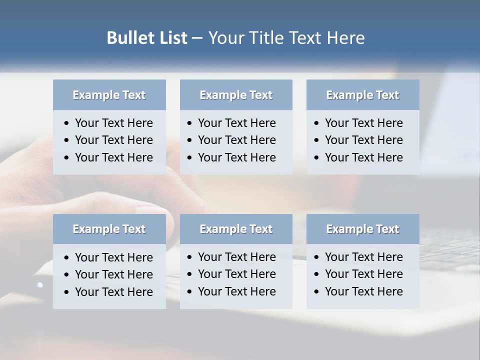A Person Using A Laptop Computer On A Desk PowerPoint Template