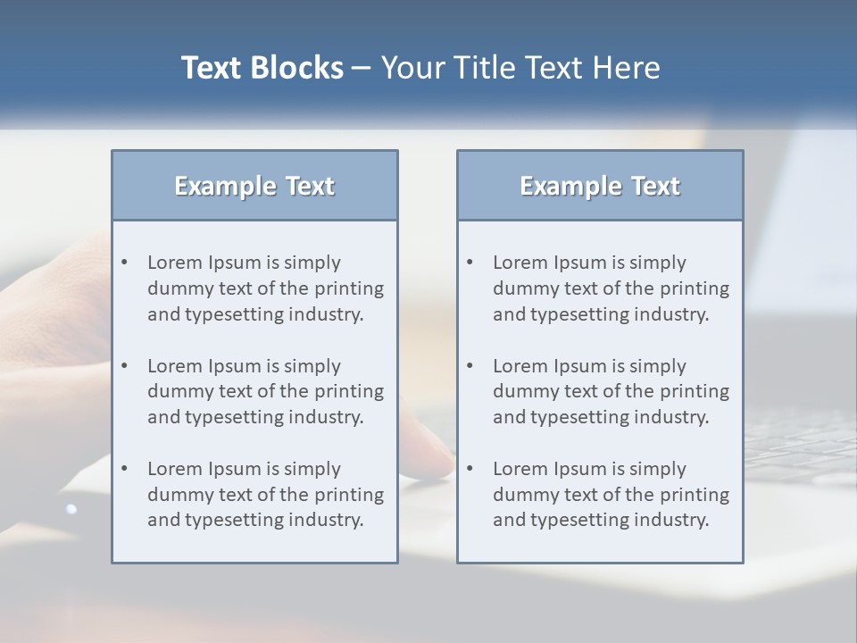 A Person Using A Laptop Computer On A Desk PowerPoint Template