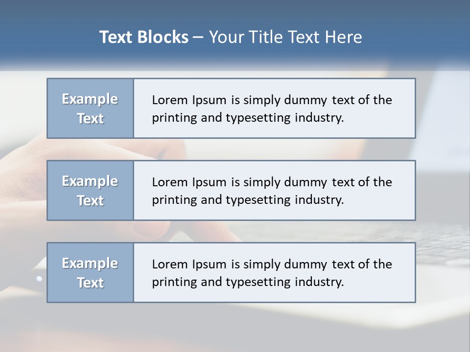 A Person Using A Laptop Computer On A Desk PowerPoint Template