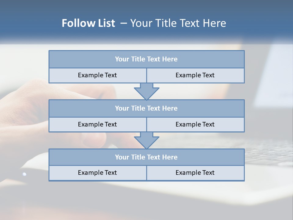 A Person Using A Laptop Computer On A Desk PowerPoint Template
