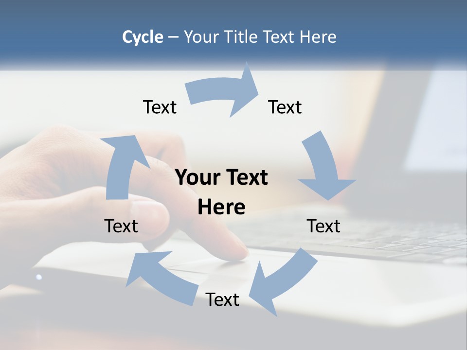 A Person Using A Laptop Computer On A Desk PowerPoint Template
