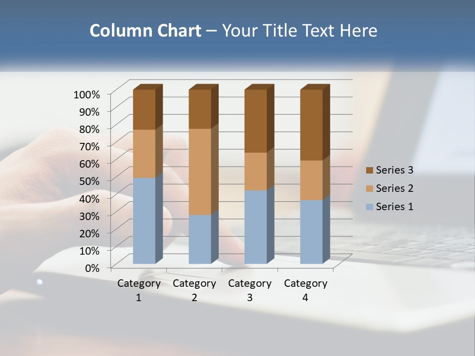 A Person Using A Laptop Computer On A Desk PowerPoint Template
