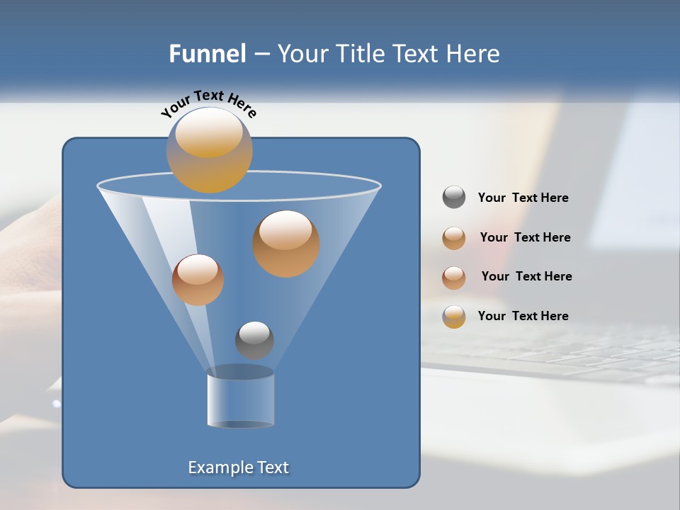 A Person Using A Laptop Computer On A Desk PowerPoint Template