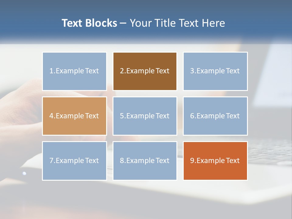 A Person Using A Laptop Computer On A Desk PowerPoint Template