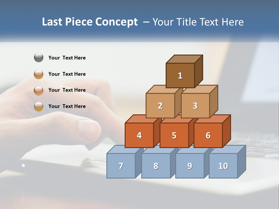 A Person Using A Laptop Computer On A Desk PowerPoint Template