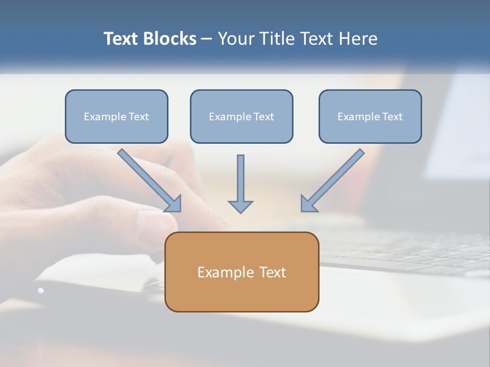 A Person Using A Laptop Computer On A Desk PowerPoint Template