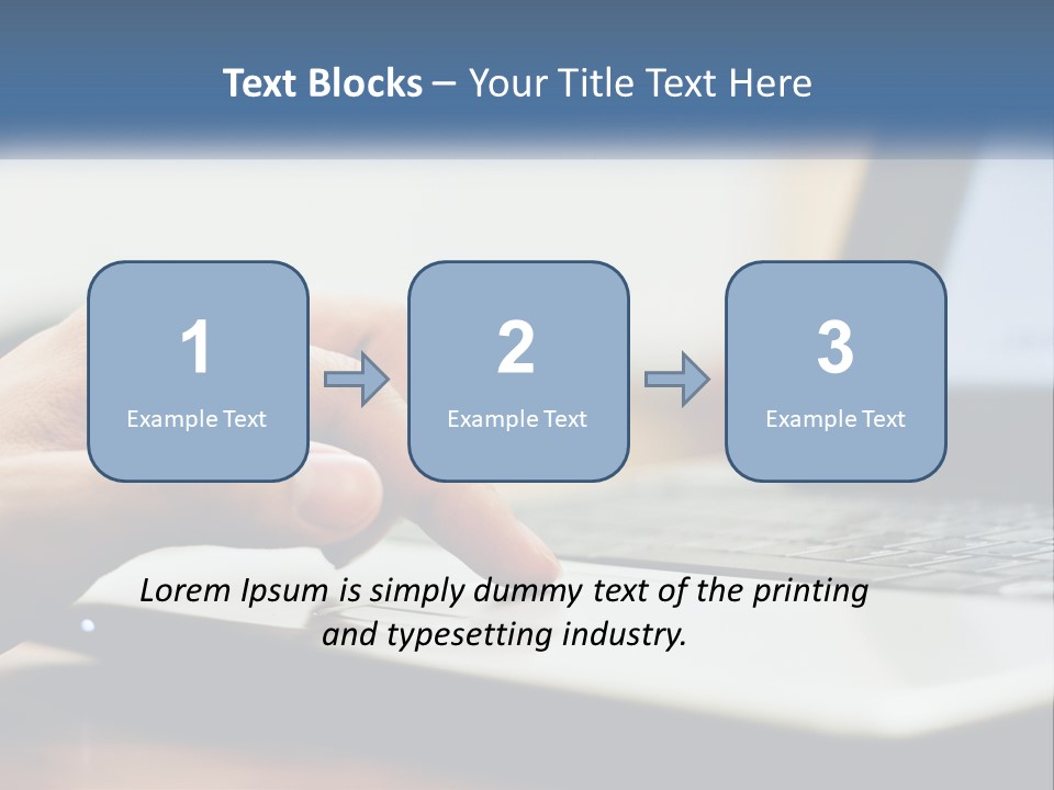 A Person Using A Laptop Computer On A Desk PowerPoint Template