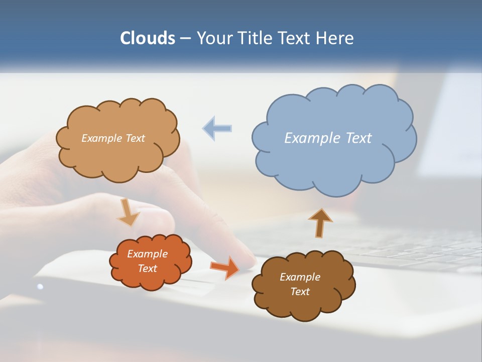 A Person Using A Laptop Computer On A Desk PowerPoint Template