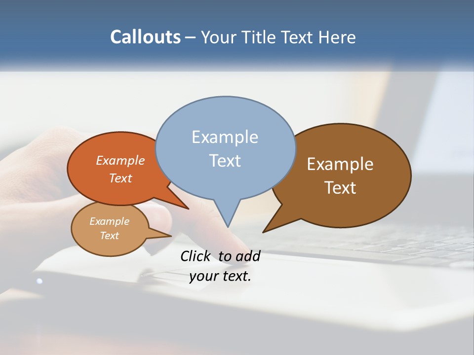 A Person Using A Laptop Computer On A Desk PowerPoint Template