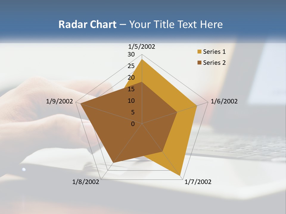 A Person Using A Laptop Computer On A Desk PowerPoint Template