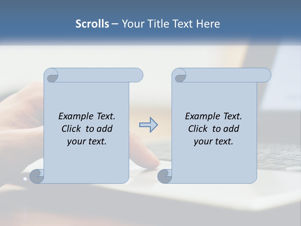 A Person Using A Laptop Computer On A Desk PowerPoint Template