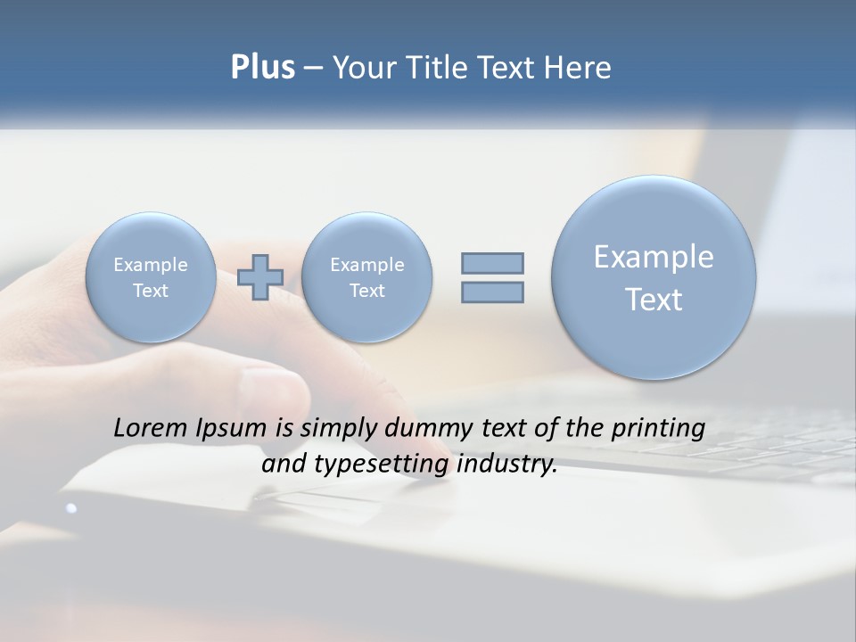 A Person Using A Laptop Computer On A Desk PowerPoint Template