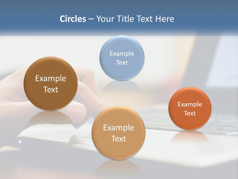 A Person Using A Laptop Computer On A Desk PowerPoint Template