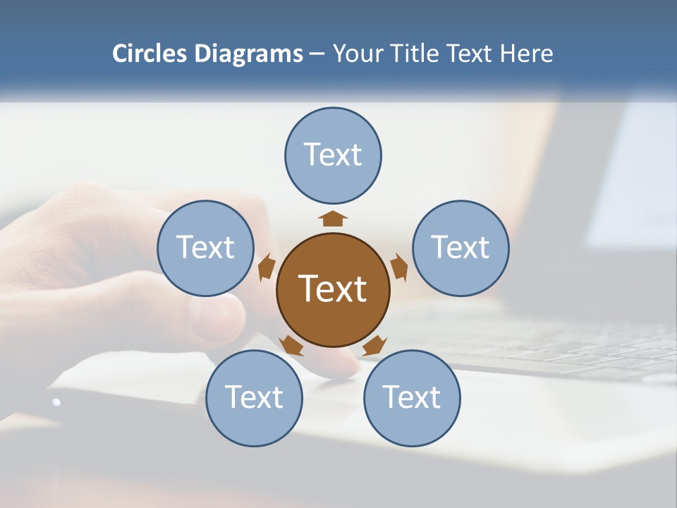 A Person Using A Laptop Computer On A Desk PowerPoint Template
