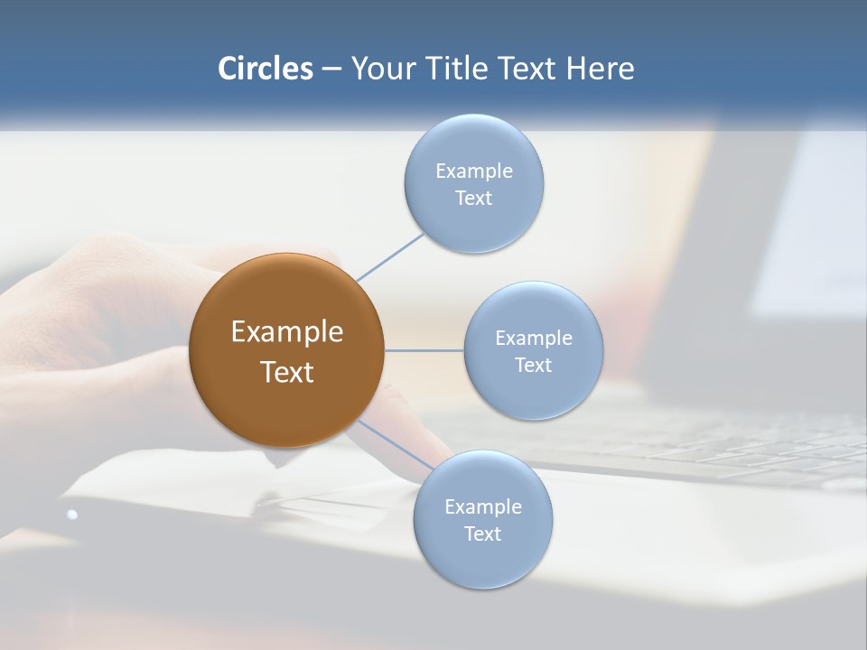 A Person Using A Laptop Computer On A Desk PowerPoint Template