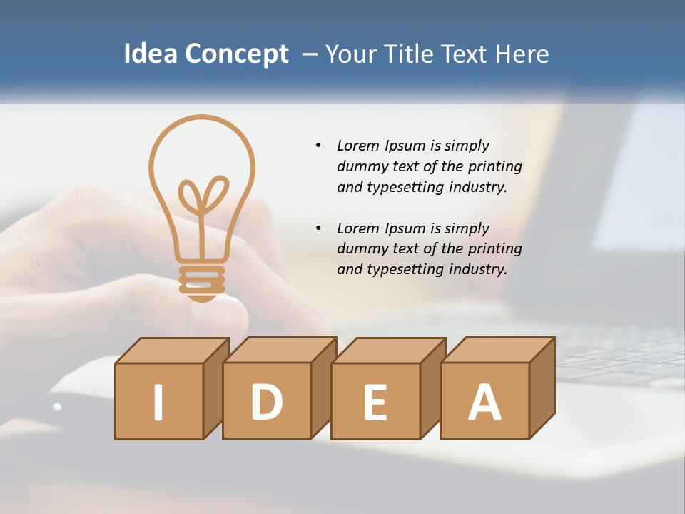 A Person Using A Laptop Computer On A Desk PowerPoint Template