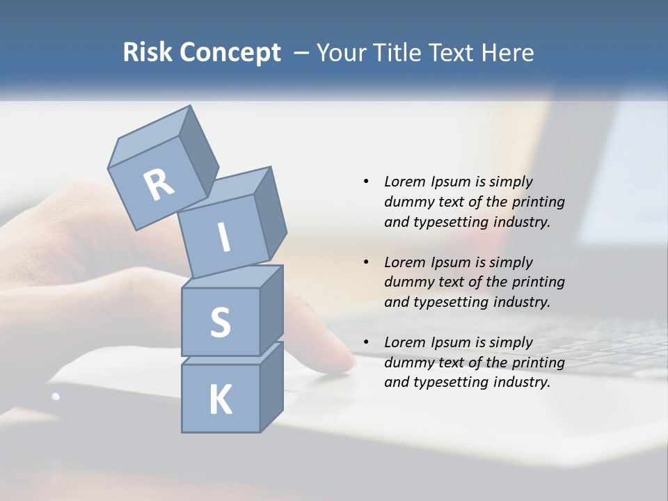 A Person Using A Laptop Computer On A Desk PowerPoint Template