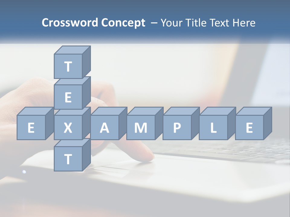 A Person Using A Laptop Computer On A Desk PowerPoint Template