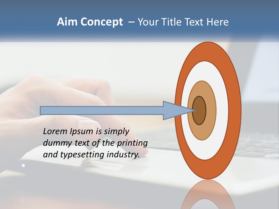 A Person Using A Laptop Computer On A Desk PowerPoint Template