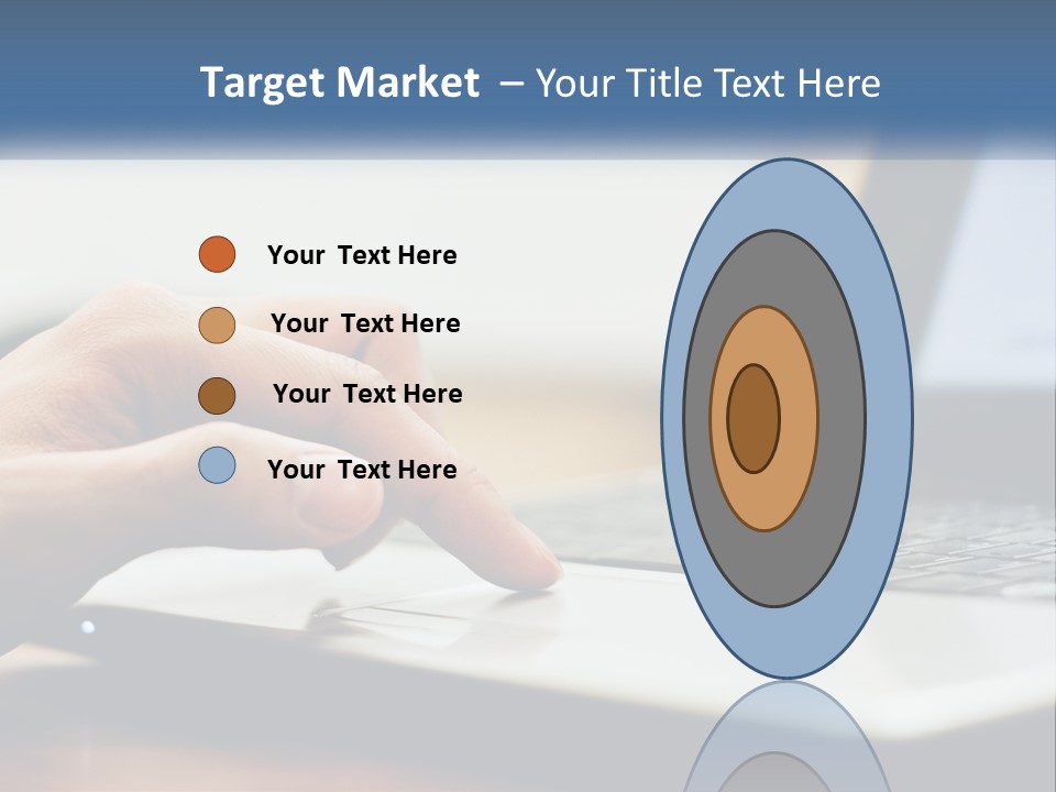 A Person Using A Laptop Computer On A Desk PowerPoint Template