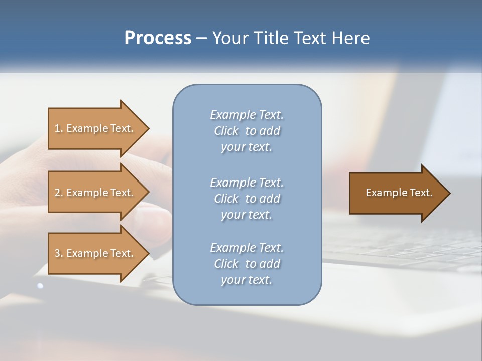 A Person Using A Laptop Computer On A Desk PowerPoint Template