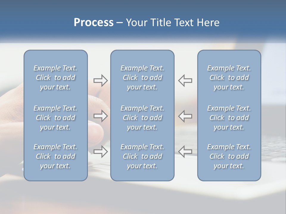 A Person Using A Laptop Computer On A Desk PowerPoint Template