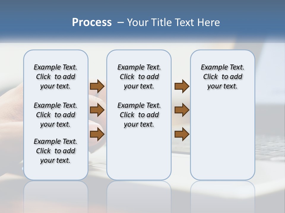 A Person Using A Laptop Computer On A Desk PowerPoint Template