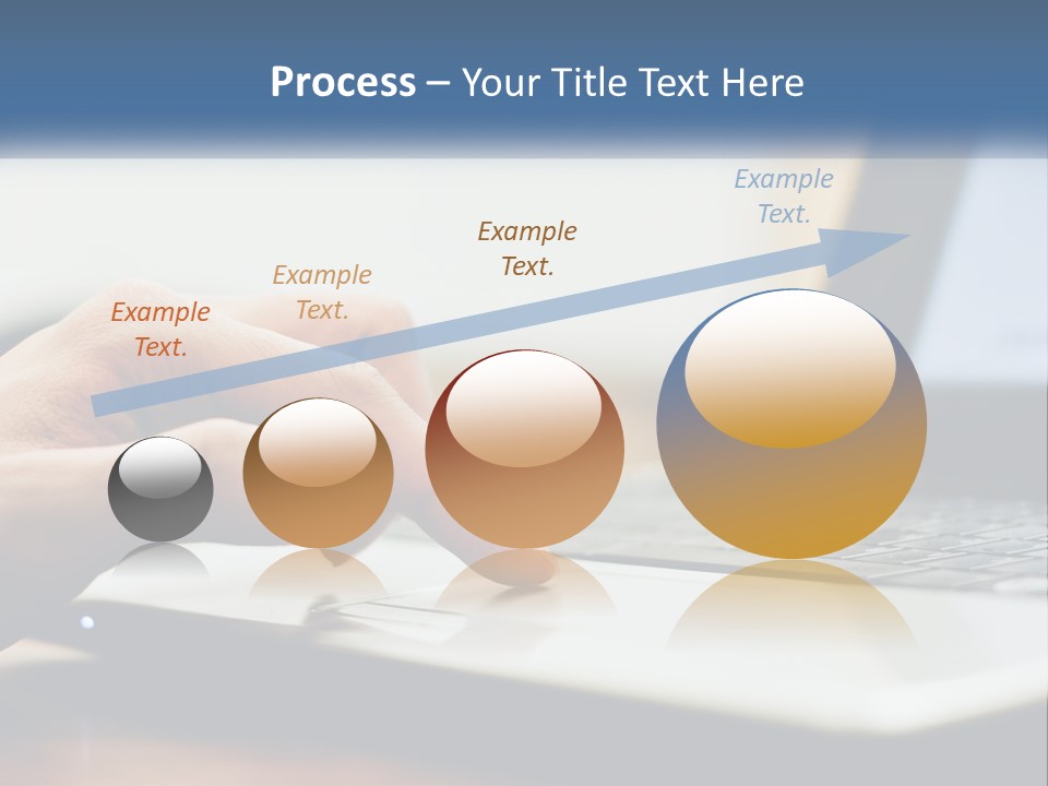 A Person Using A Laptop Computer On A Desk PowerPoint Template