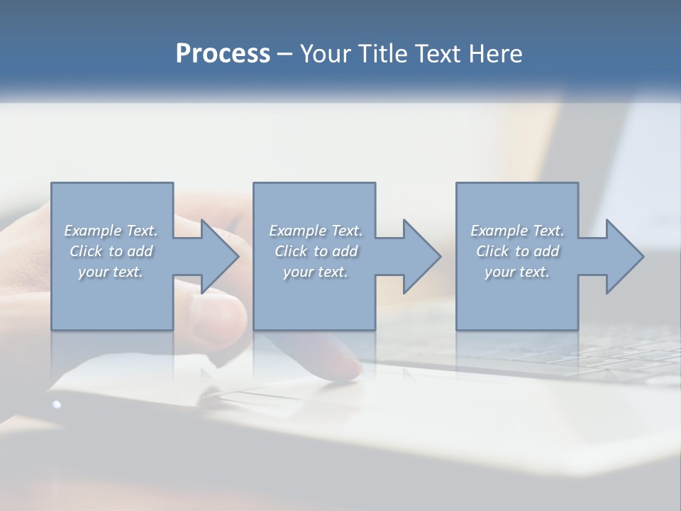 A Person Using A Laptop Computer On A Desk PowerPoint Template