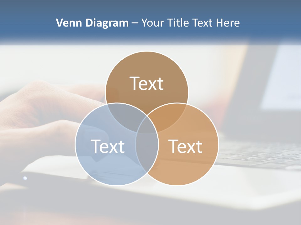 A Person Using A Laptop Computer On A Desk PowerPoint Template