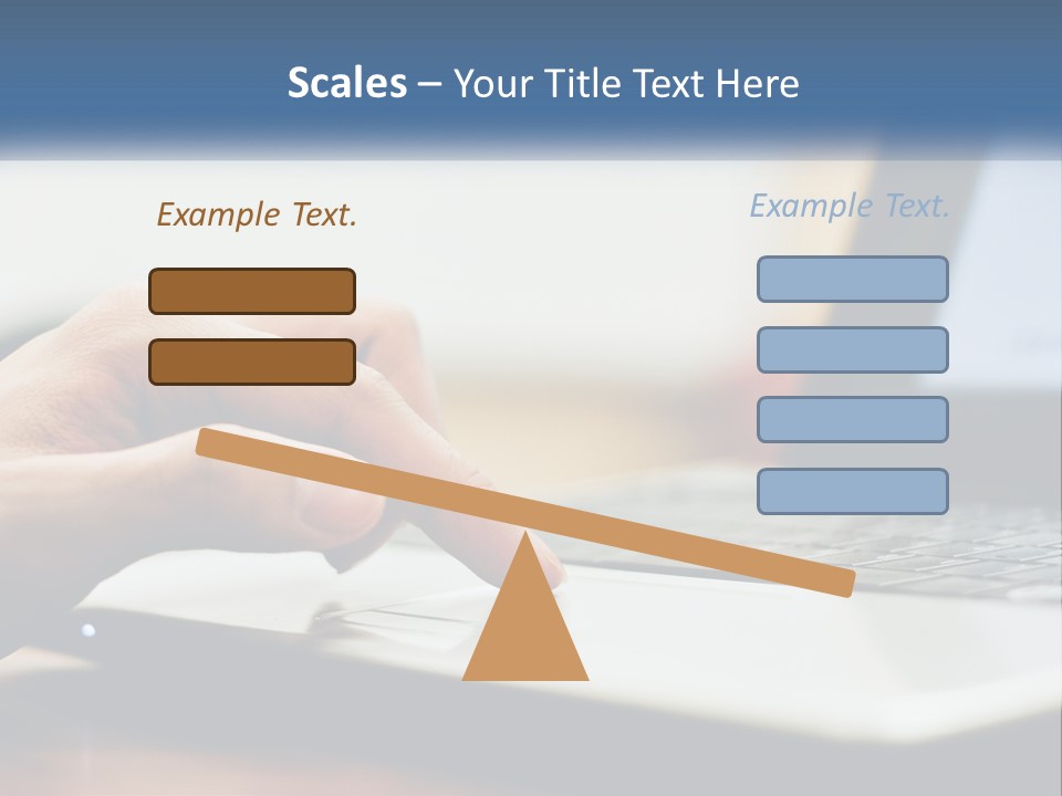 A Person Using A Laptop Computer On A Desk PowerPoint Template
