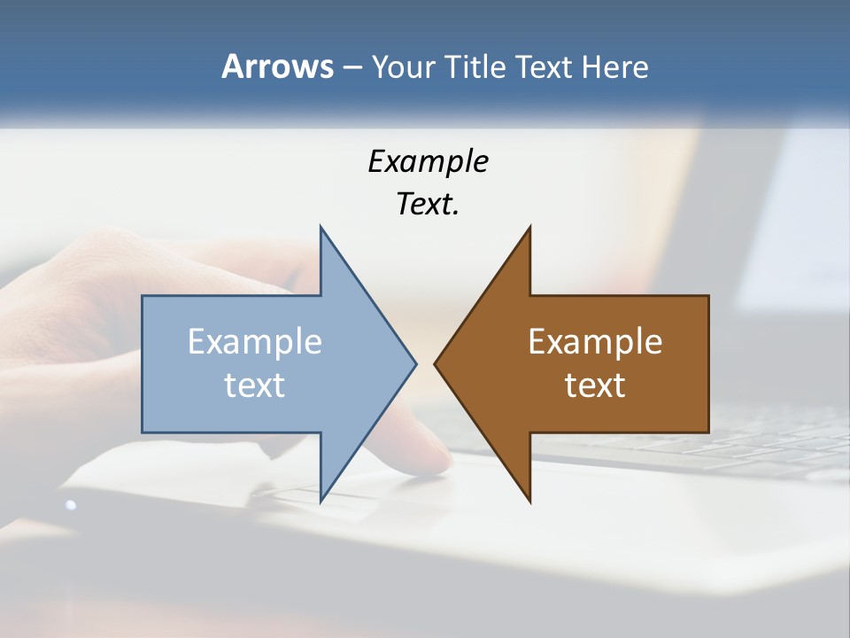 A Person Using A Laptop Computer On A Desk PowerPoint Template