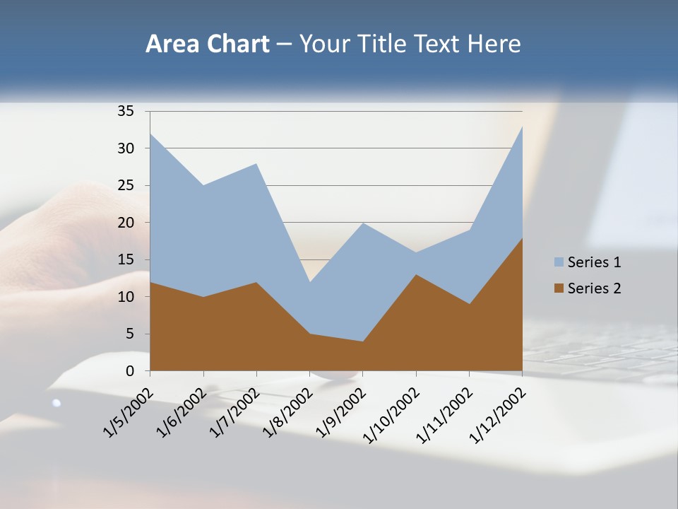 A Person Using A Laptop Computer On A Desk PowerPoint Template