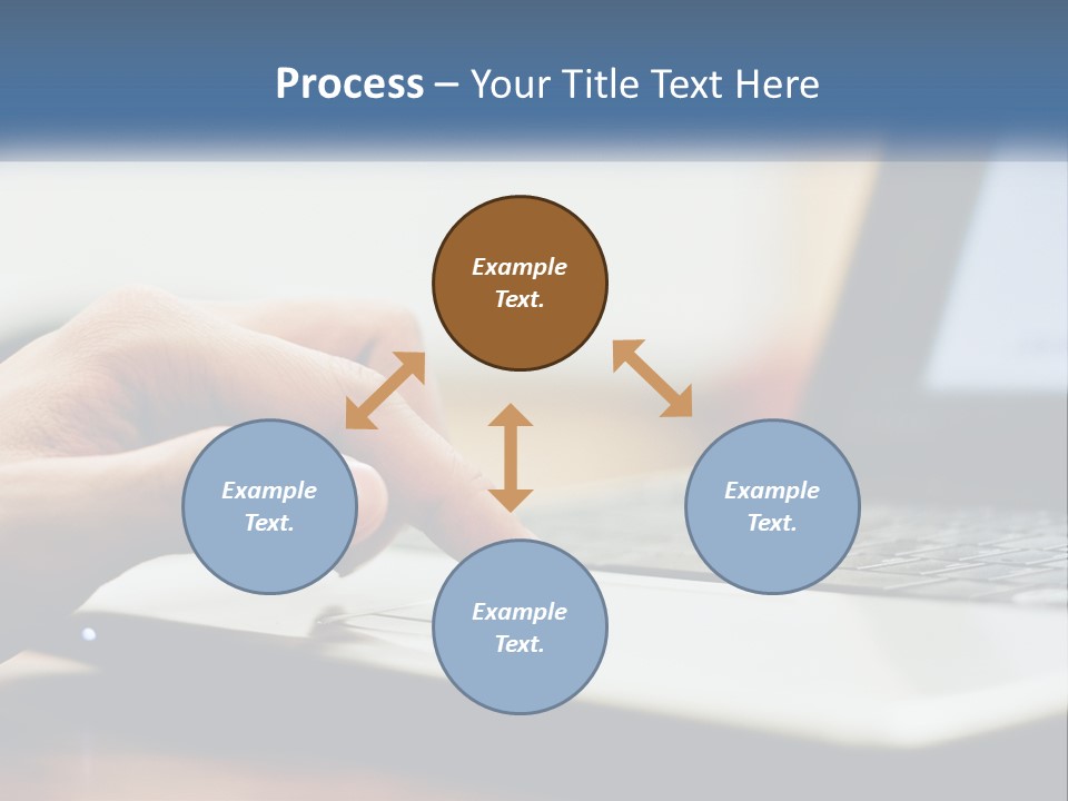 A Person Using A Laptop Computer On A Desk PowerPoint Template