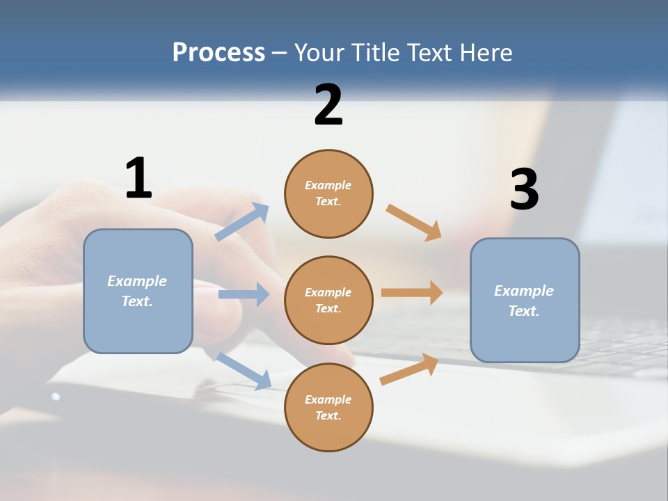 A Person Using A Laptop Computer On A Desk PowerPoint Template